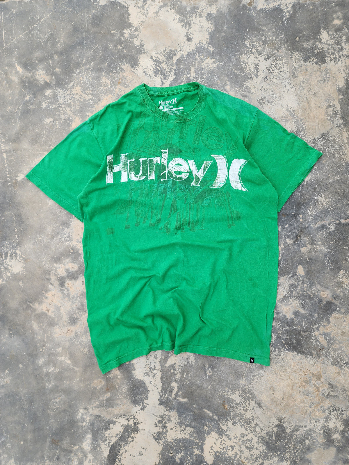 Hurley Y2K Surfwear Green Tee (L/XL)