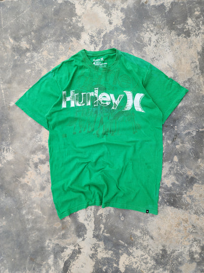 Hurley Y2K Surfwear Green Tee (L/XL)