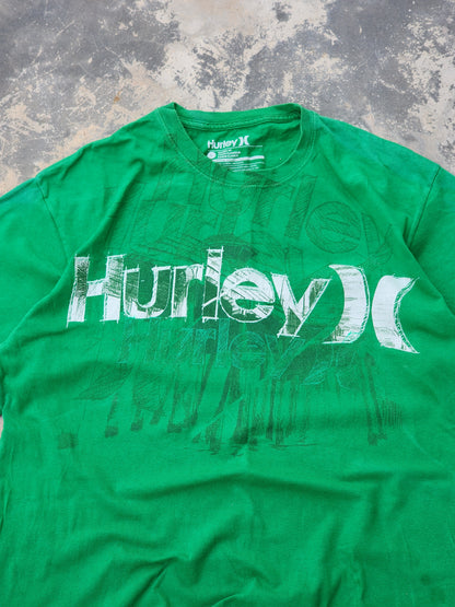 Hurley Y2K Surfwear Green Tee (L/XL)