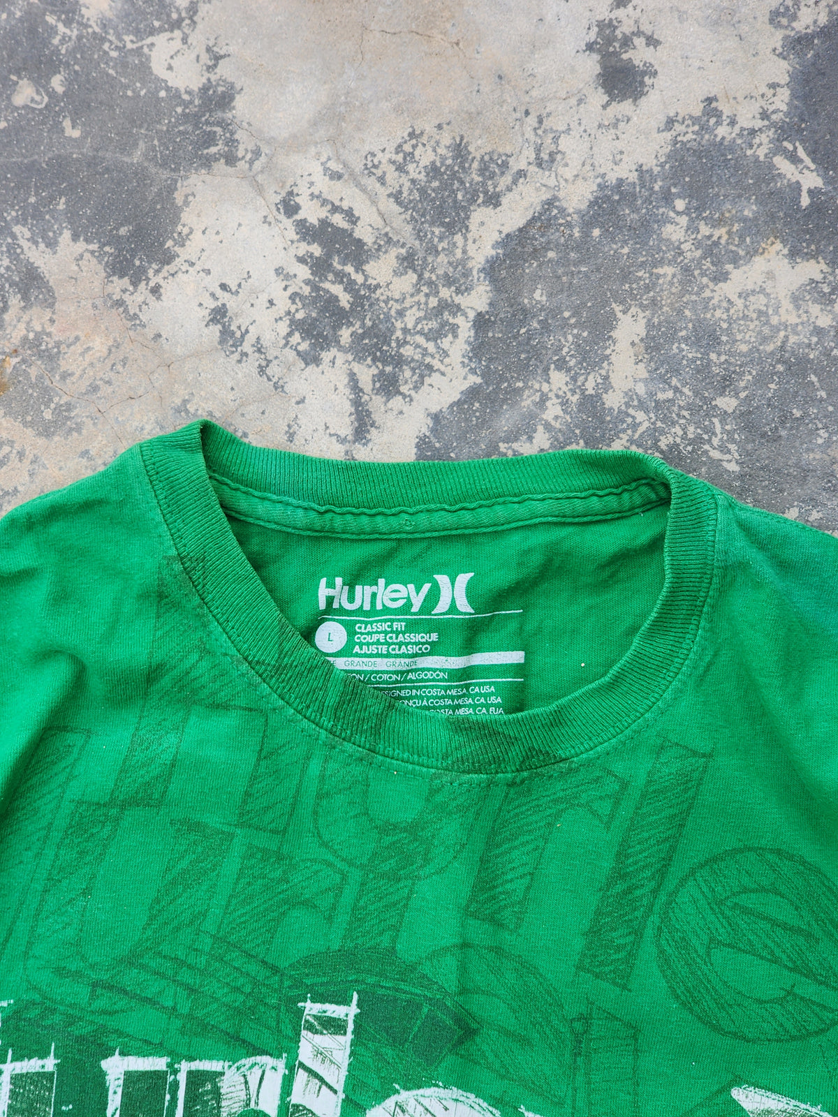 Hurley Y2K Surfwear Green Tee (L/XL)