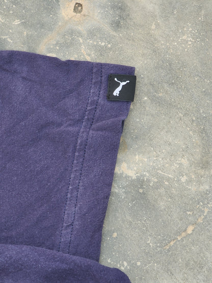 Vintage Puma Embroided Logo Dark Blue Tee (L/XL)