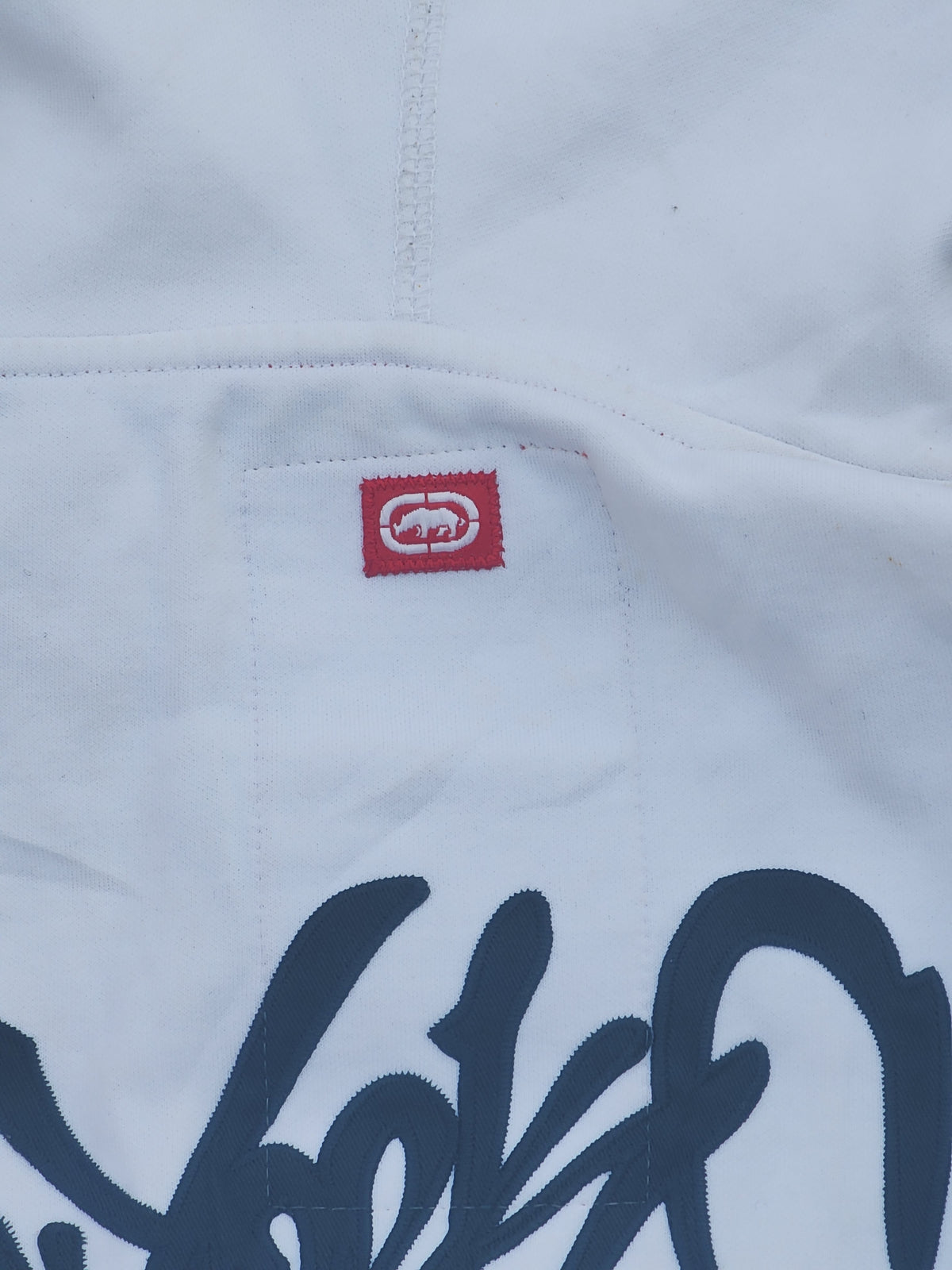 Vintage Y2K Ecko Unltd "New York Gritty City" All Over Print Graffiti Zip Up Hoodie White (L)