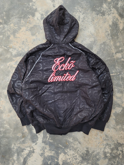 Vintage Y2K Ecko Unltd "World Famous Rhino" Raglan Full-Zip Hoodie Jacket (M)