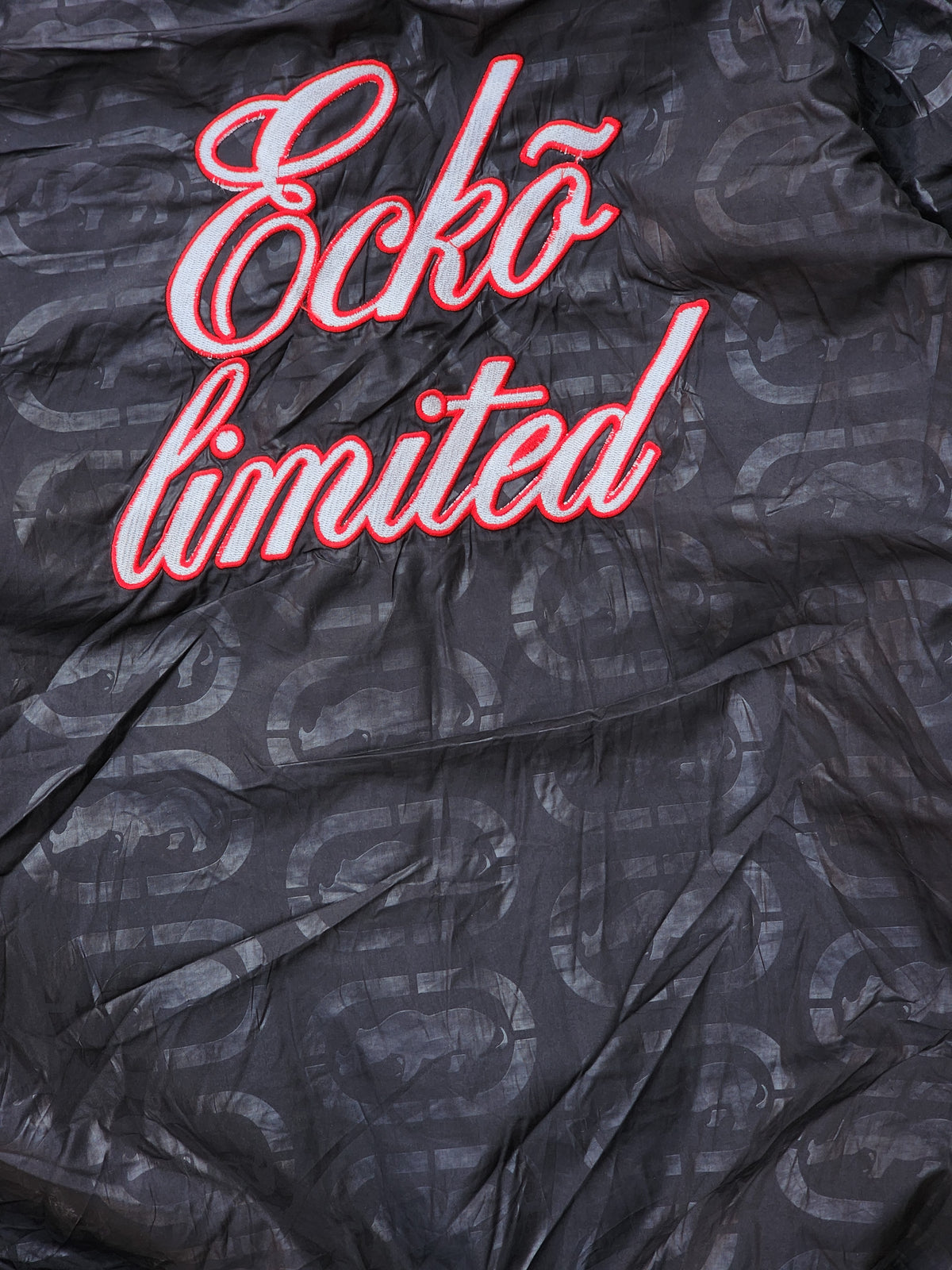 Vintage Y2K Ecko Unltd "World Famous Rhino" Raglan Full-Zip Hoodie Jacket (M)