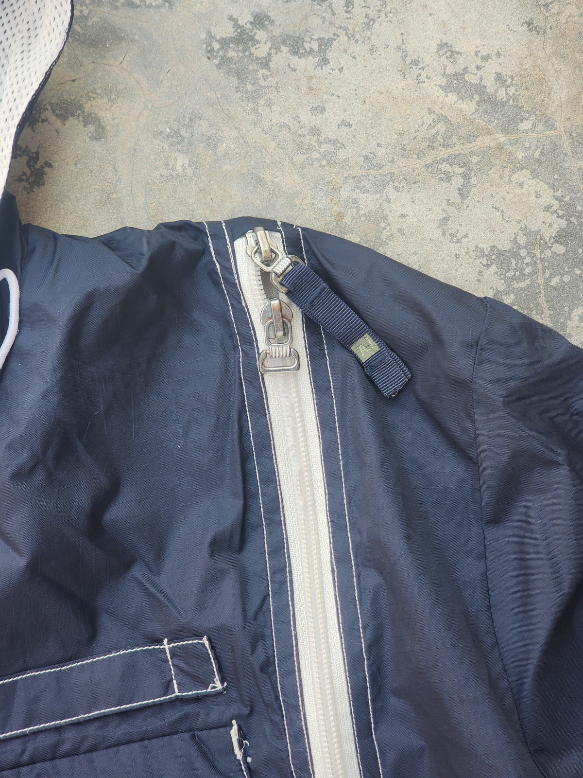 Vintage Armani Jeans Y2K Multi-Zip Heavily Ventilated Technical Windbreaker Jacket (M)