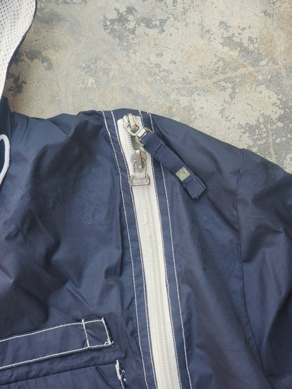 Vintage Armani Jeans Y2K Multi-Zip Heavily Ventilated Technical Windbreaker Jacket (M)