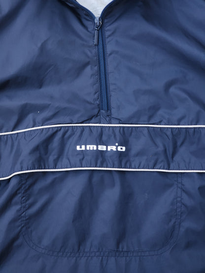 Vintage 1990s Umbro Half-Zip Hooded Anorak Windbreaker Jacket (XXL)