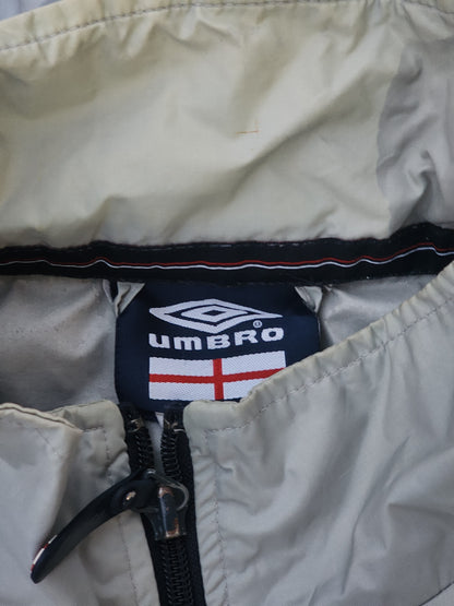 Vintage Umbro 2002–2003 England National Football Team Hooded Rain/Training Windbreaker Jacket (L)