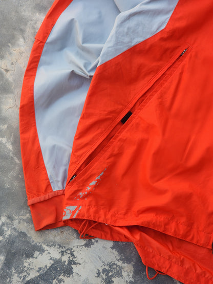 Vintage Y2K Nike Clima-Fit Technical Running Orange Windbreaker Jacket (XL)