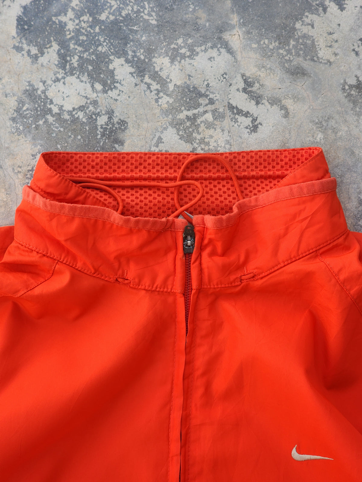 Vintage Y2K Nike Clima-Fit Technical Running Orange Windbreaker Jacket (XL)