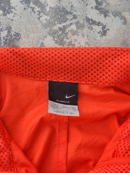 Vintage Y2K Nike Clima-Fit Technical Running Orange Windbreaker Jacket (XL)