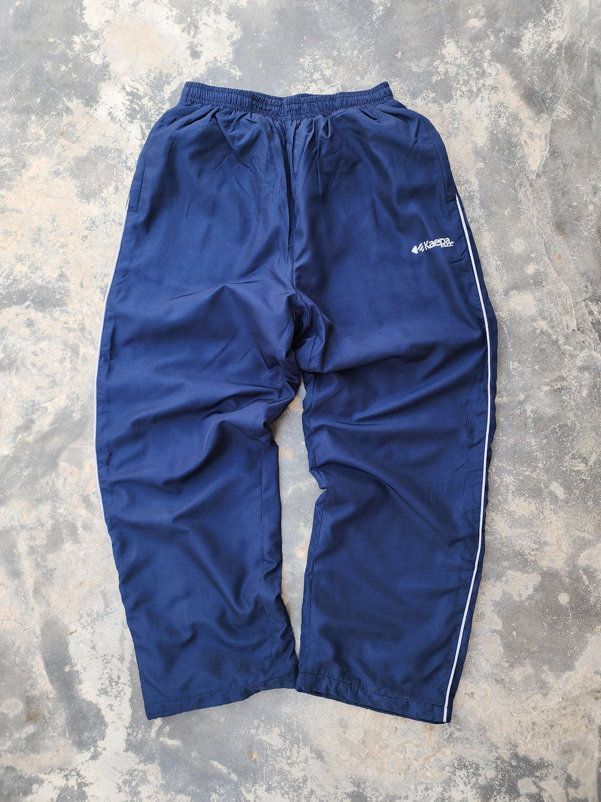 Kaepa Dark Blue White Stripe Trackpants (S)