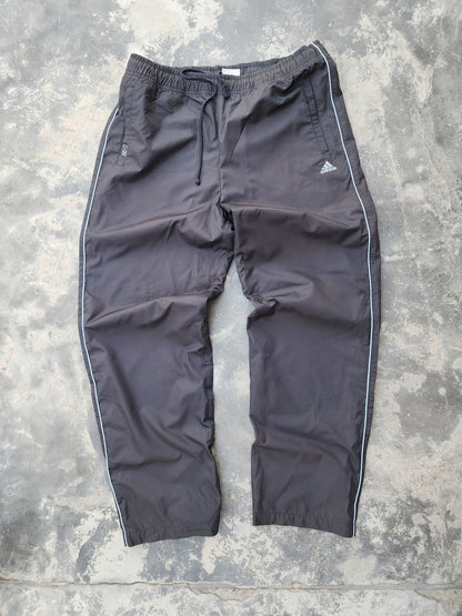 Adidas 90s Vintage Gray/ Light Blue Piping Trackpants (M/L)