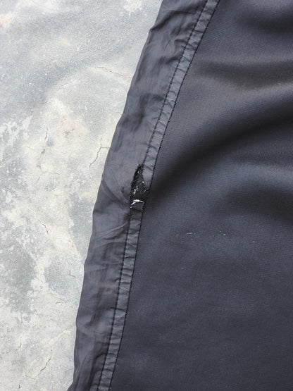 Nike Black and Silver Piping Polyester Trackpants (M/L)