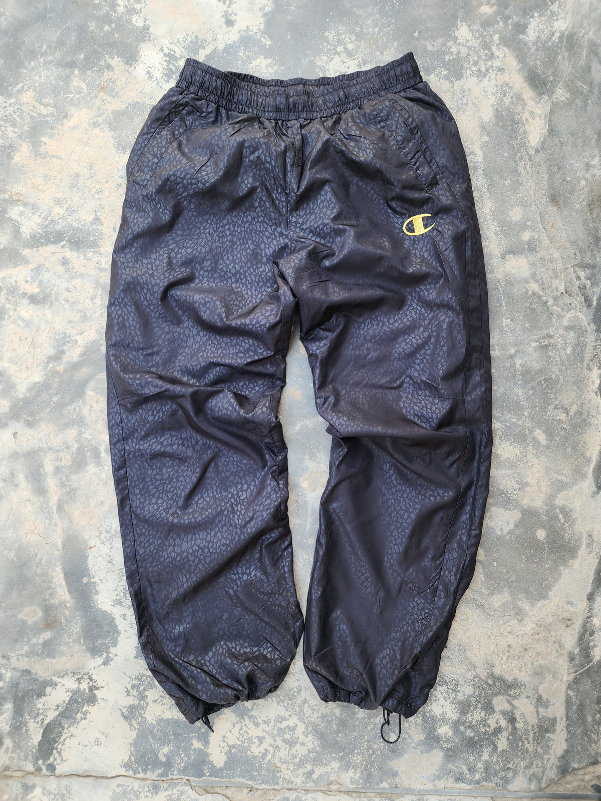 Vintage Champion Black Panther Print Cuffed Trackpants (M)