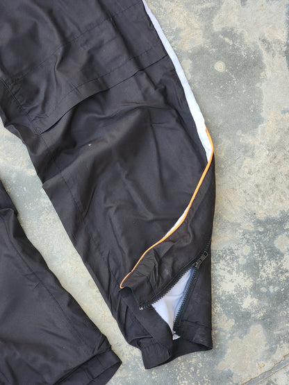 H.Harada Black and White Yellow Piping Trackpants (S/M)