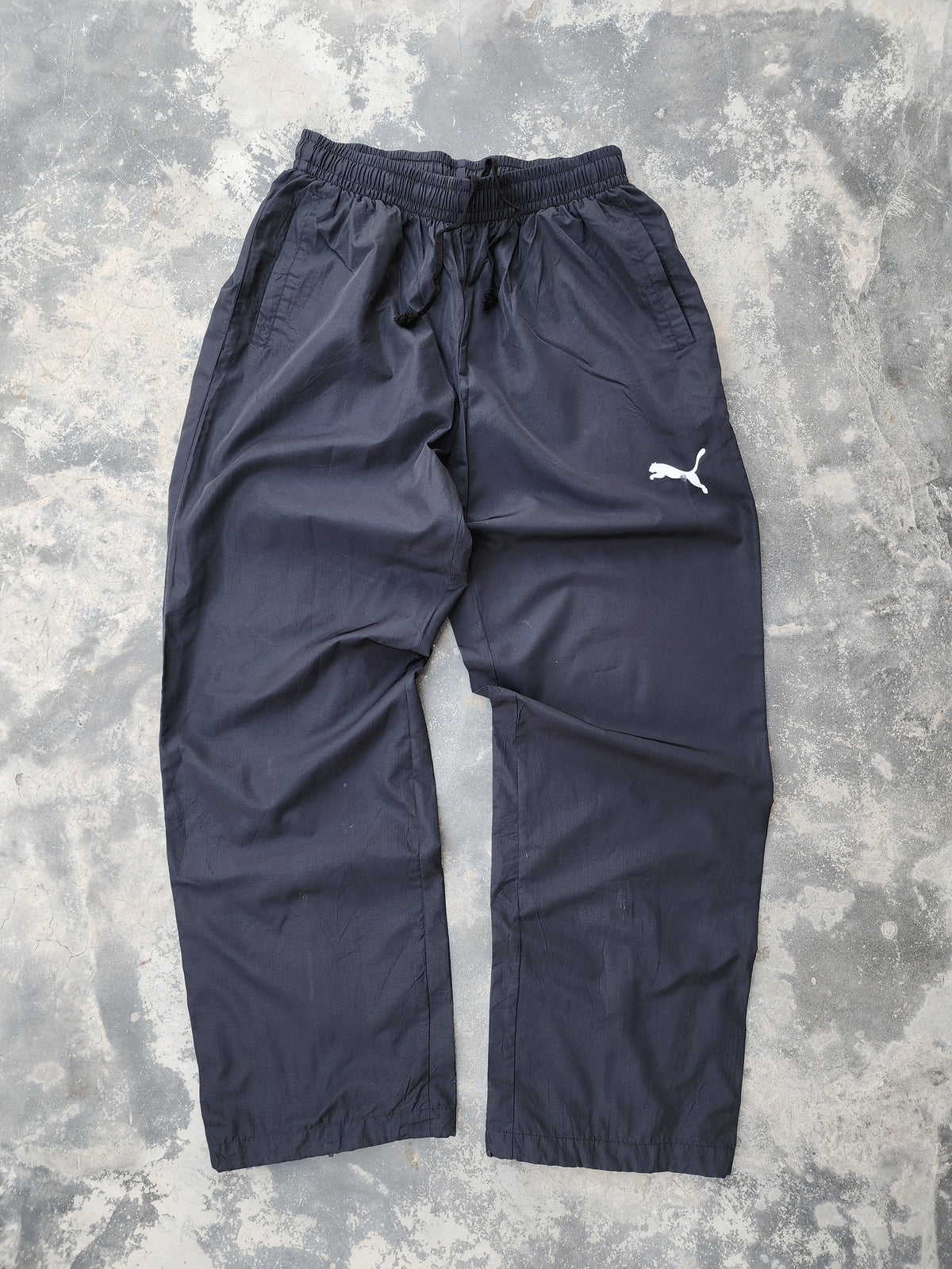 Puma Black White Logo Trackpants (S)