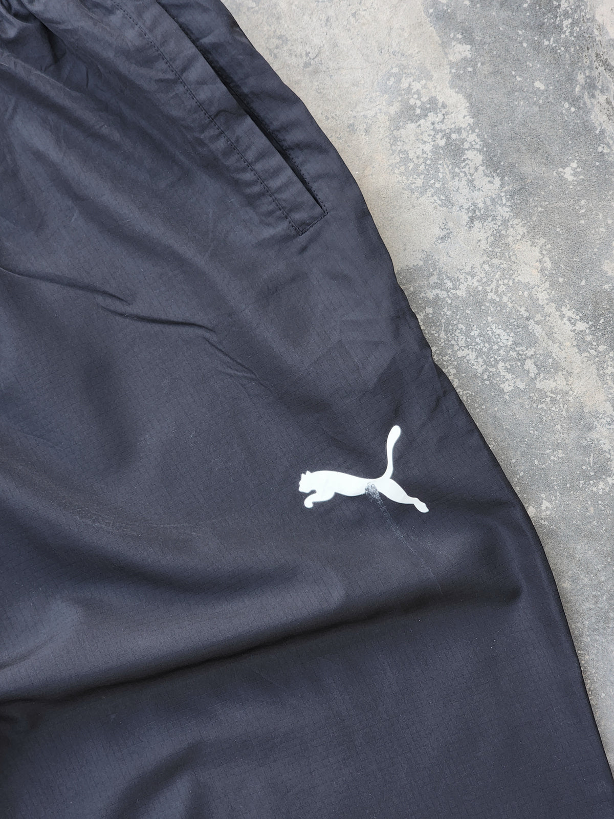 Puma Black White Logo Trackpants (S)