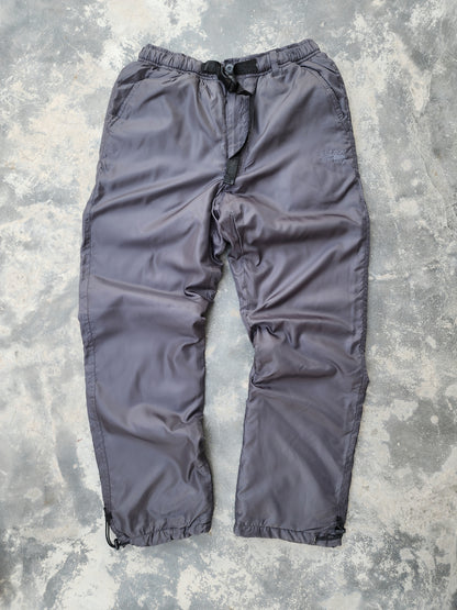 First Down Gray Fur Insulated Trackpants (M)