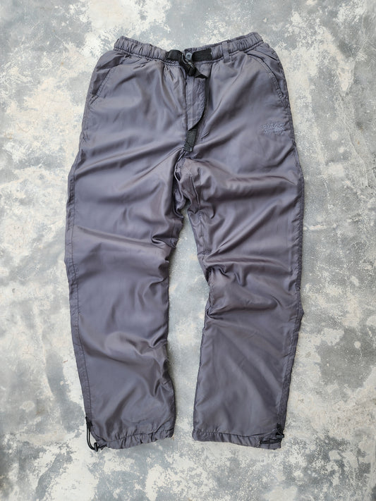 First Down Gray Fur Insulated Trackpants (M)