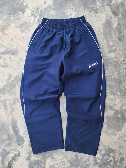 Asics Dark Blue White Piping Trackpants (S)