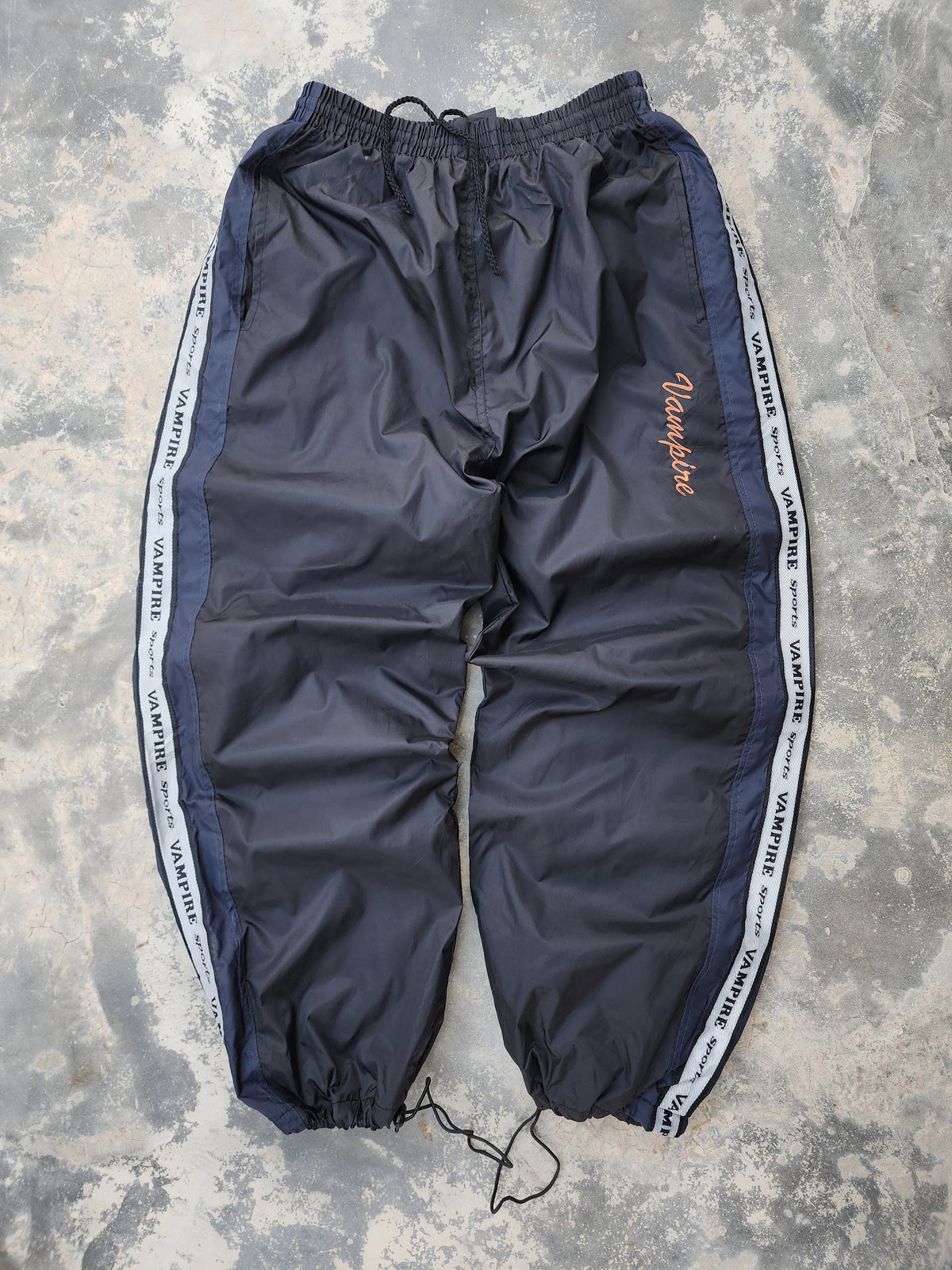 Vintage Vampire Black Side Striped Trackpants (S)