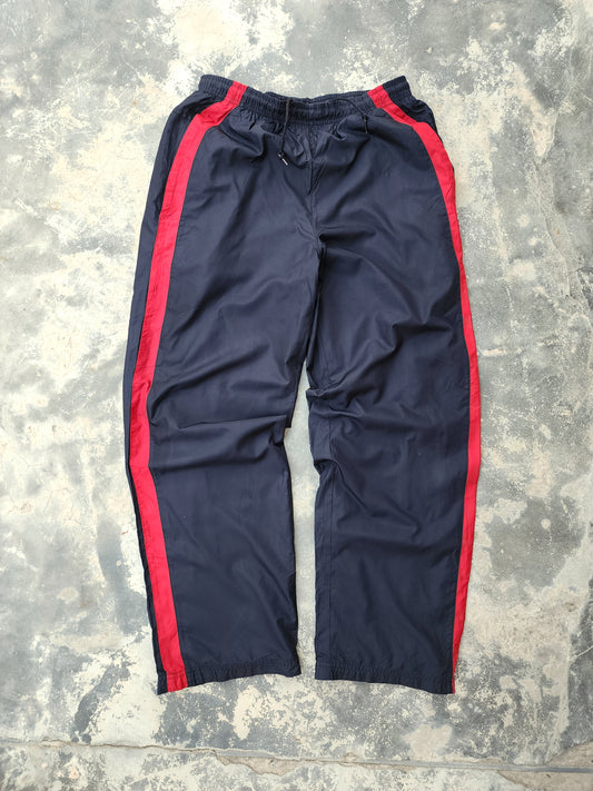 Vintage Nike Black and Red Trackpants (M)
