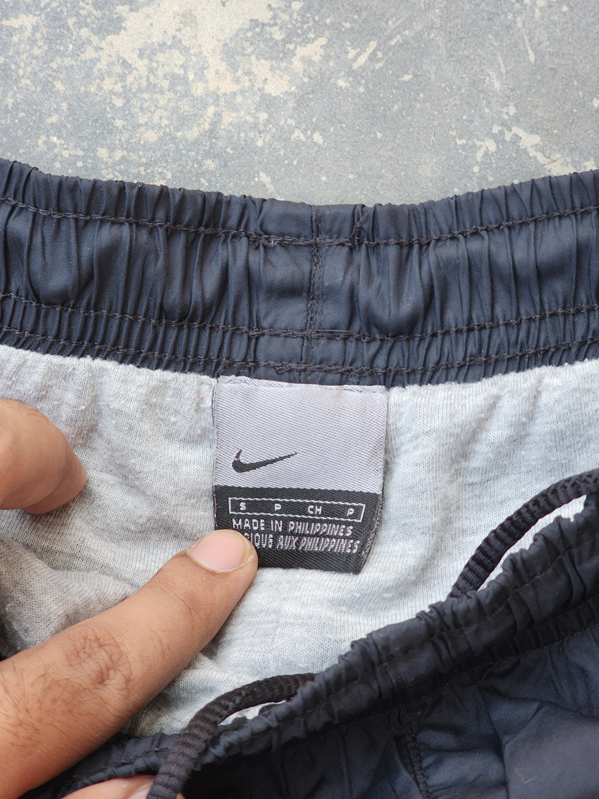 Vintage Nike Black and Red Trackpants (M)
