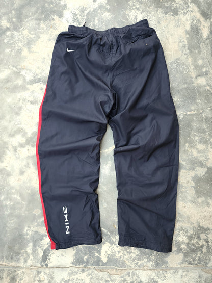 Vintage Nike Black and Red Trackpants (M)