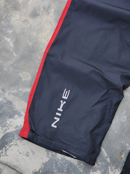 Vintage Nike Black and Red Trackpants (M)