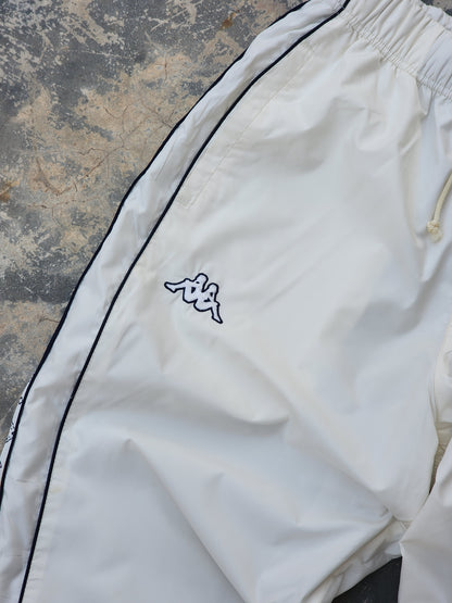 Vintage Kappa Side Striped White Trackpants (M)