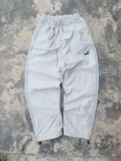Vintage Puma Light Greenish Side Striped Trackpants (M)