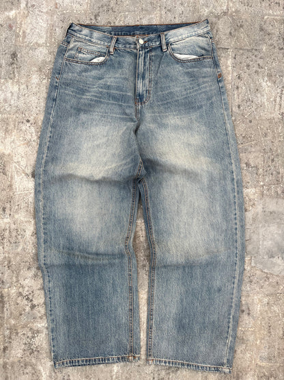 BoohooMan Baggy Super Vintage Blue Jeans (36)