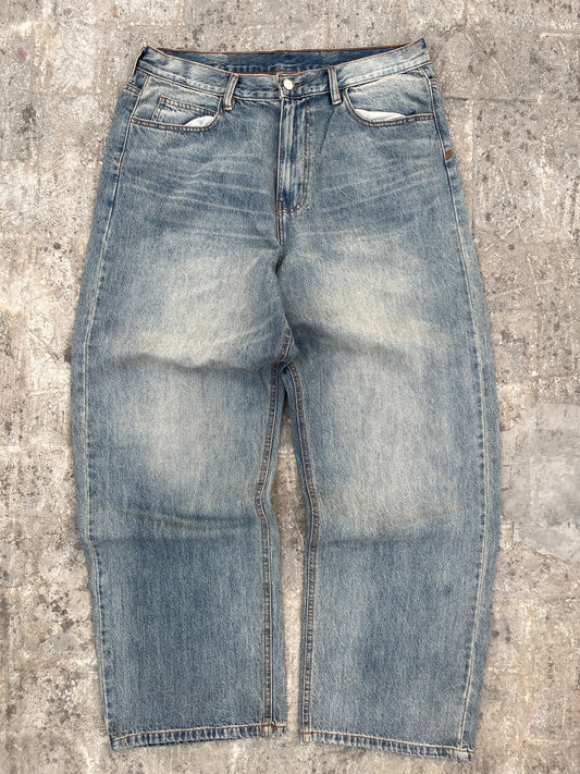BoohooMan Baggy Super Vintage Blue Jeans (36)