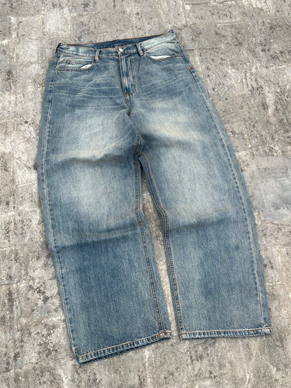 BoohooMan Baggy Super Vintage Blue Jeans (36)
