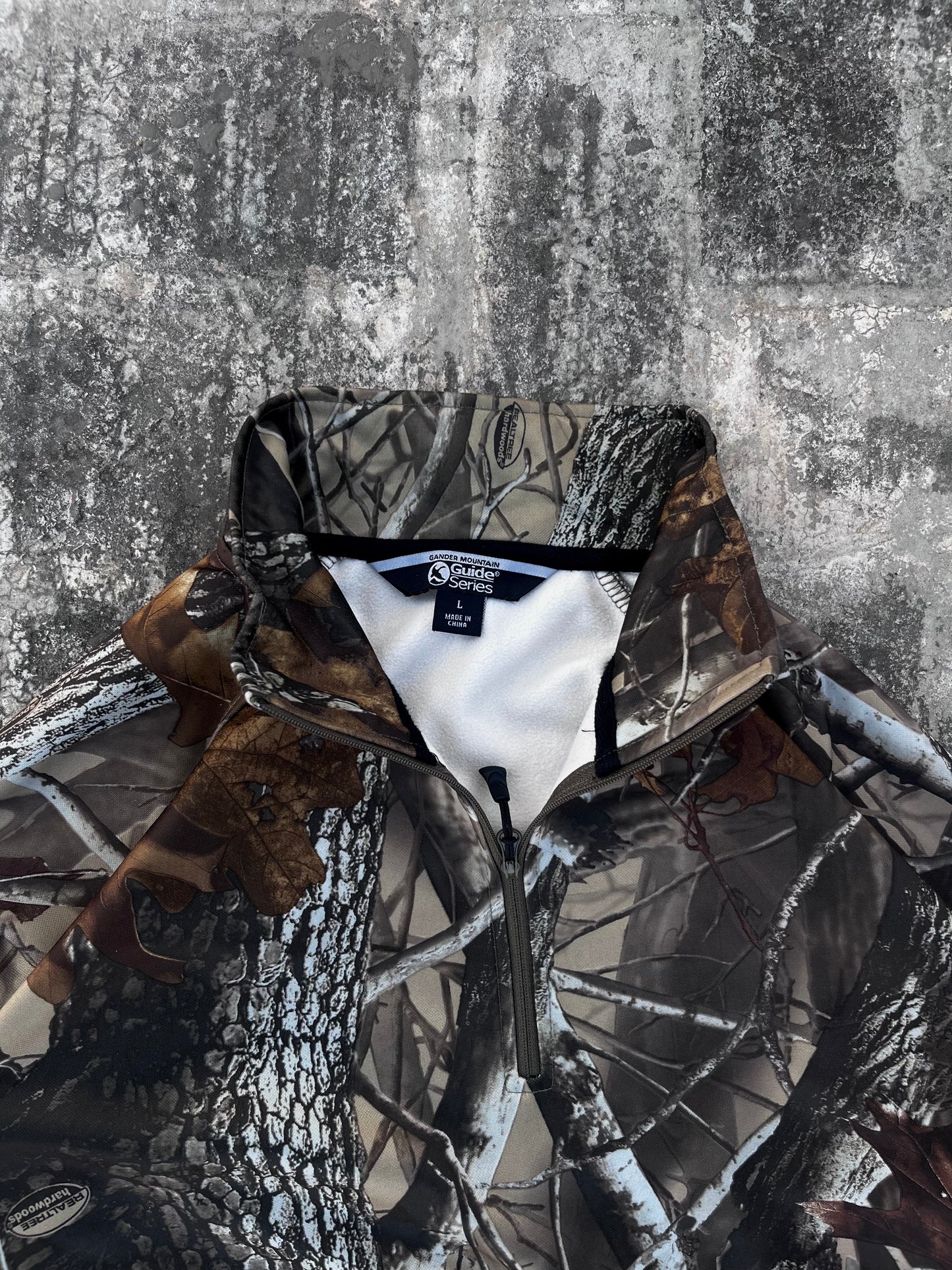 Vintage camo zip up fleece