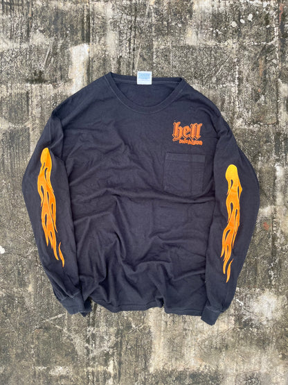 Blessed in Hell Michigan 2006 Flames Full Sleeves Tee (M/L)