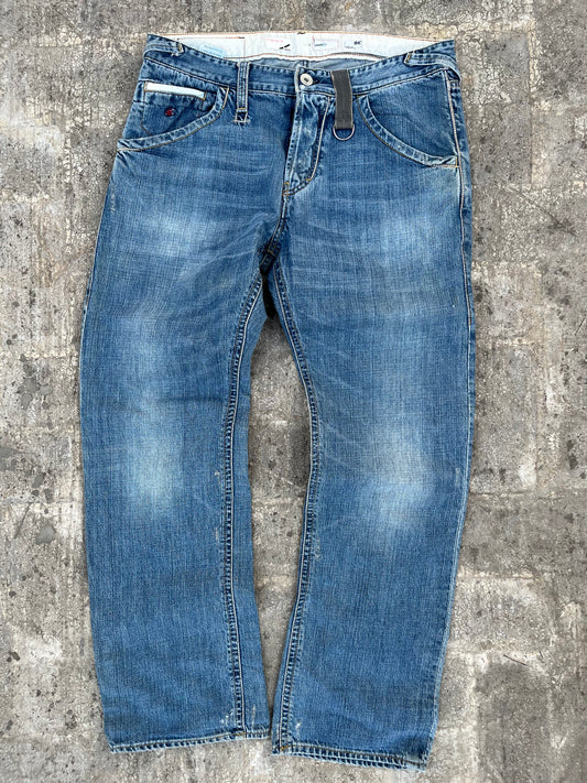 Energie Light Blue Denim Straight Fit Jeans (36)