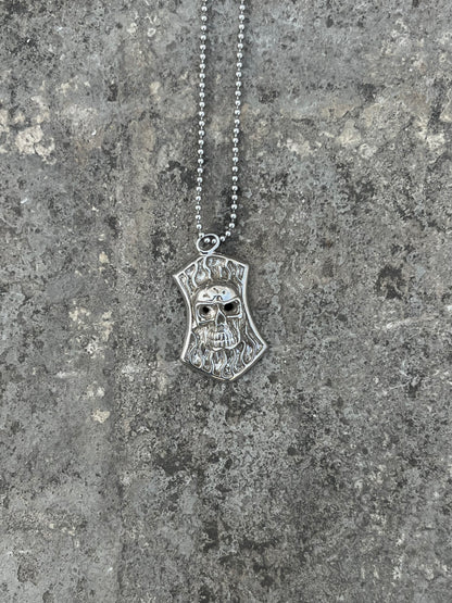 Vintage Skull Plate Pendant