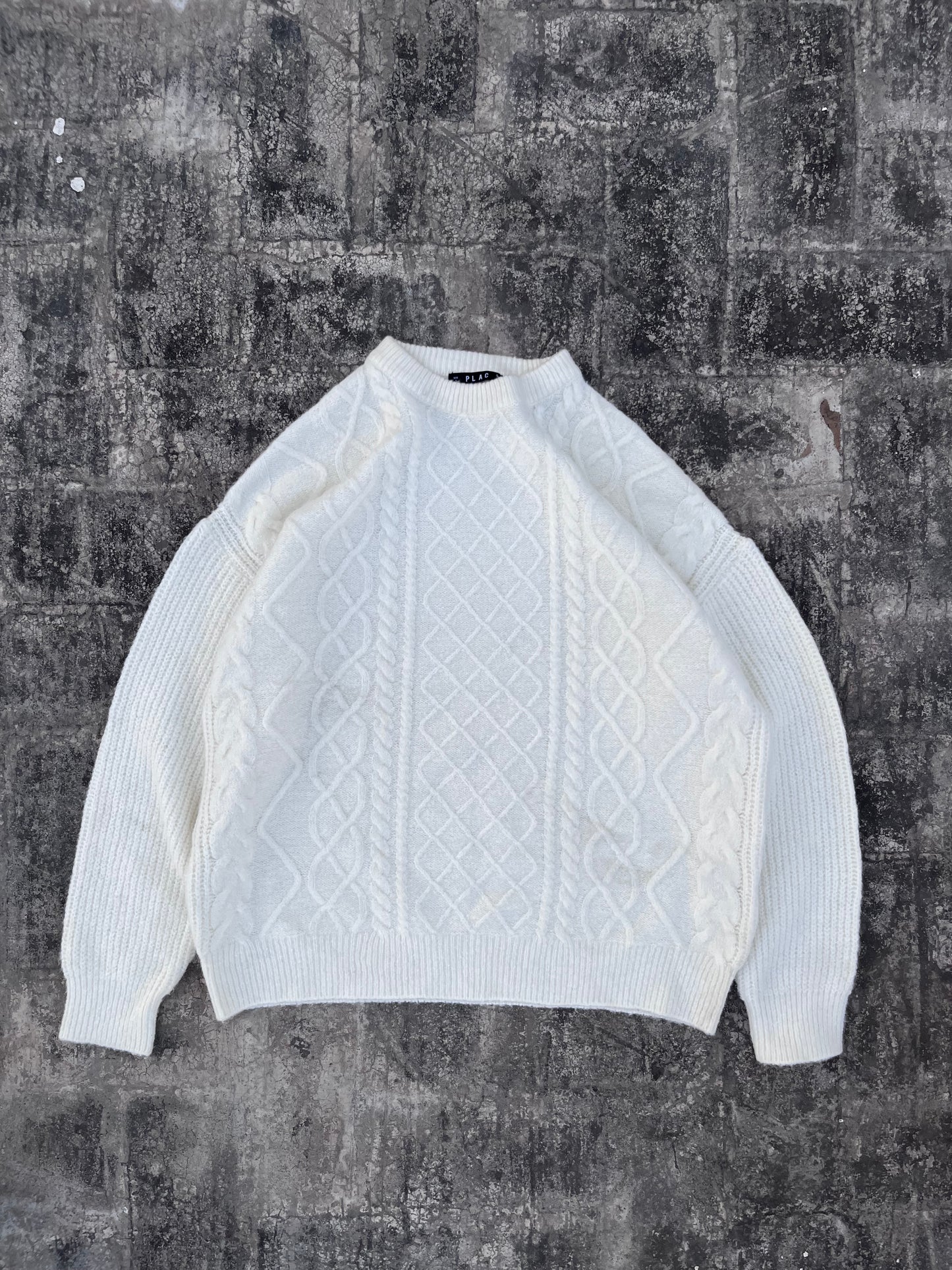 PLAC White Knit Sweater (M)