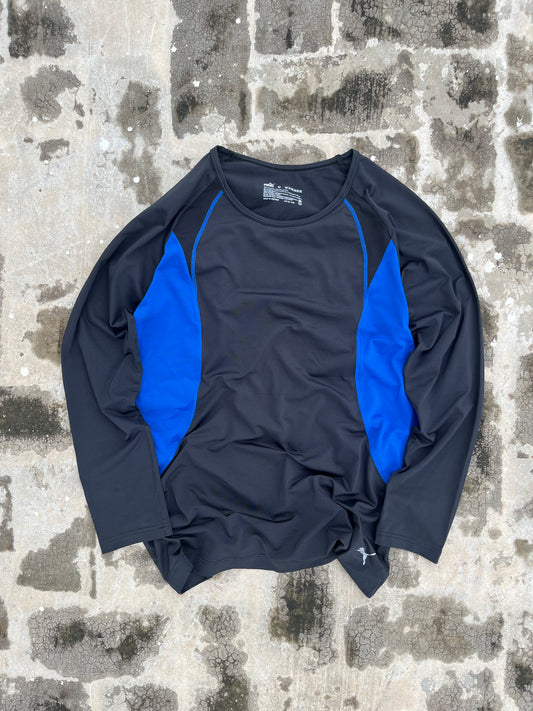Puma Black-Blue Compression Tee (M)