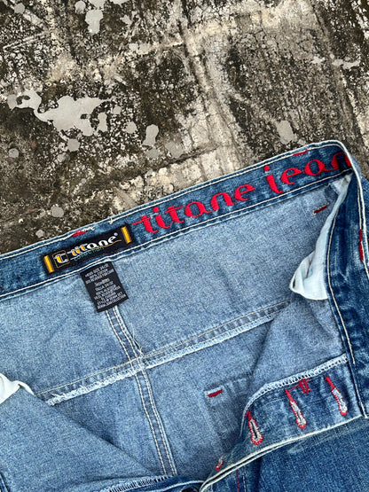 Vintage Tuttane Embroidery Baggy Jeans (34)