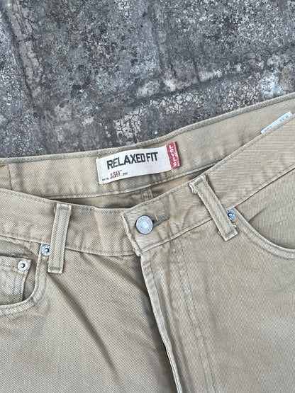 Vintage Levi's 550 Relaxed Fit Khaki Jeans (34)