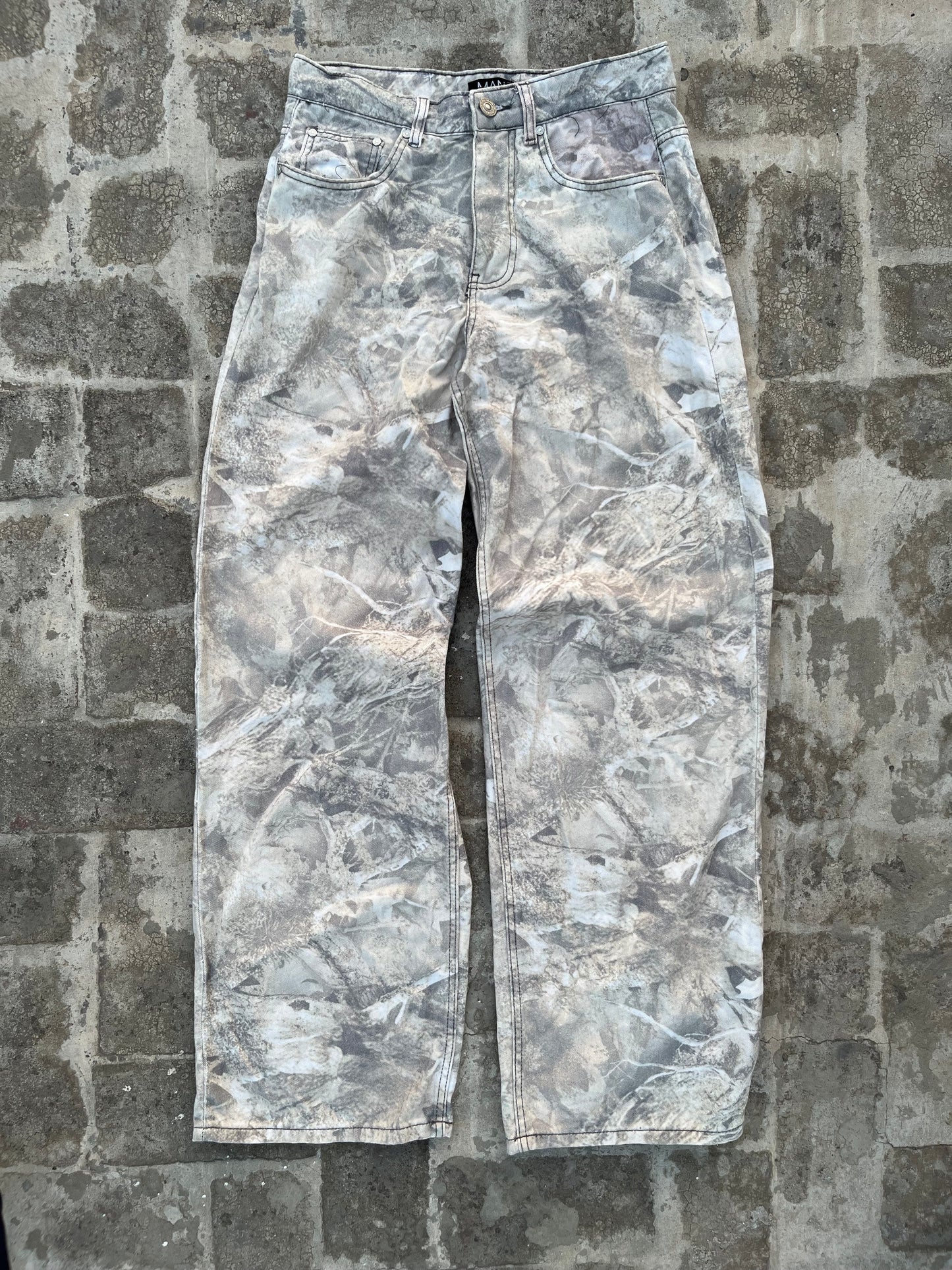 Boohoman camo baggy jeans