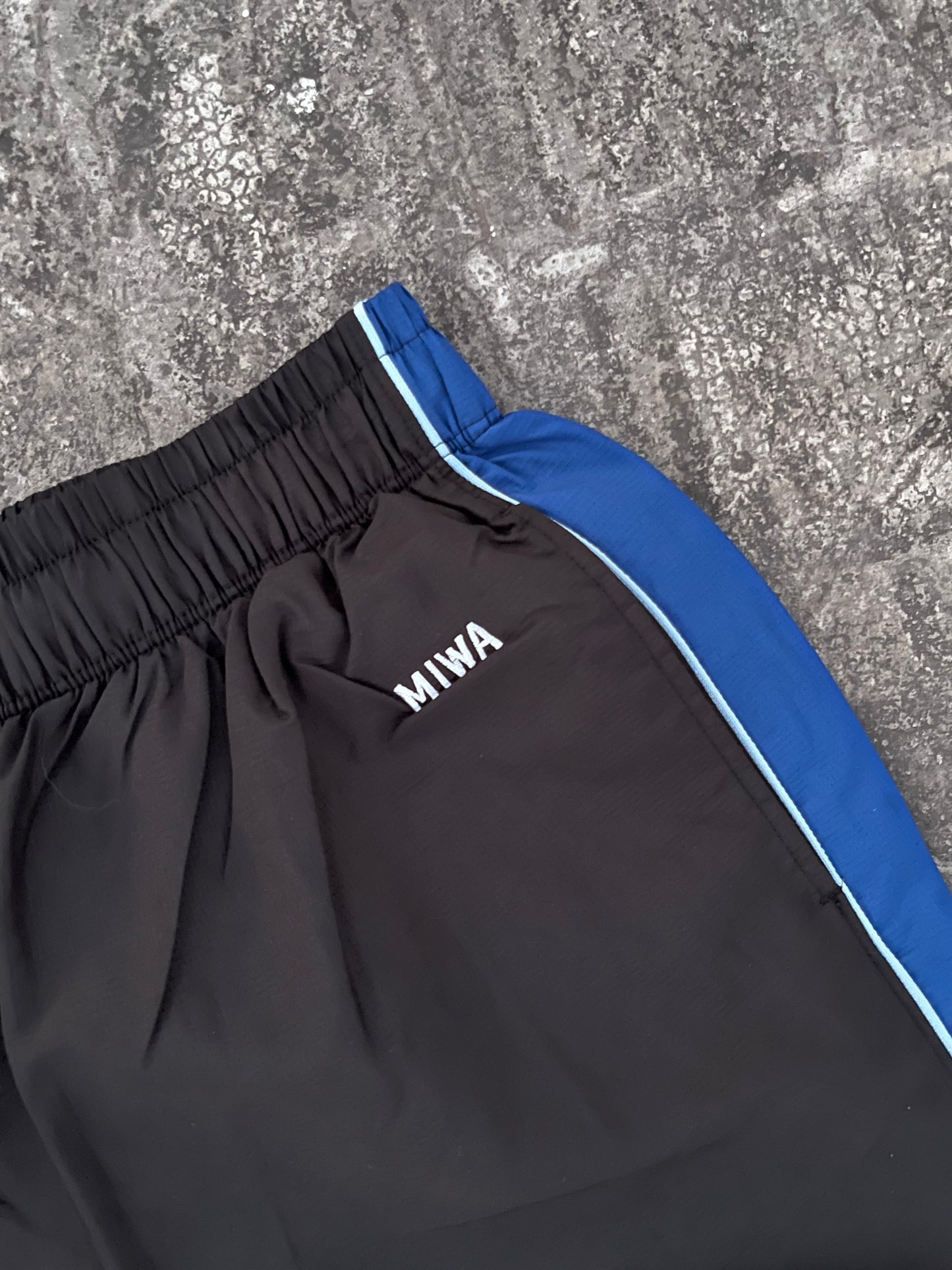 MIWA Black and Blue Trackpants (M)