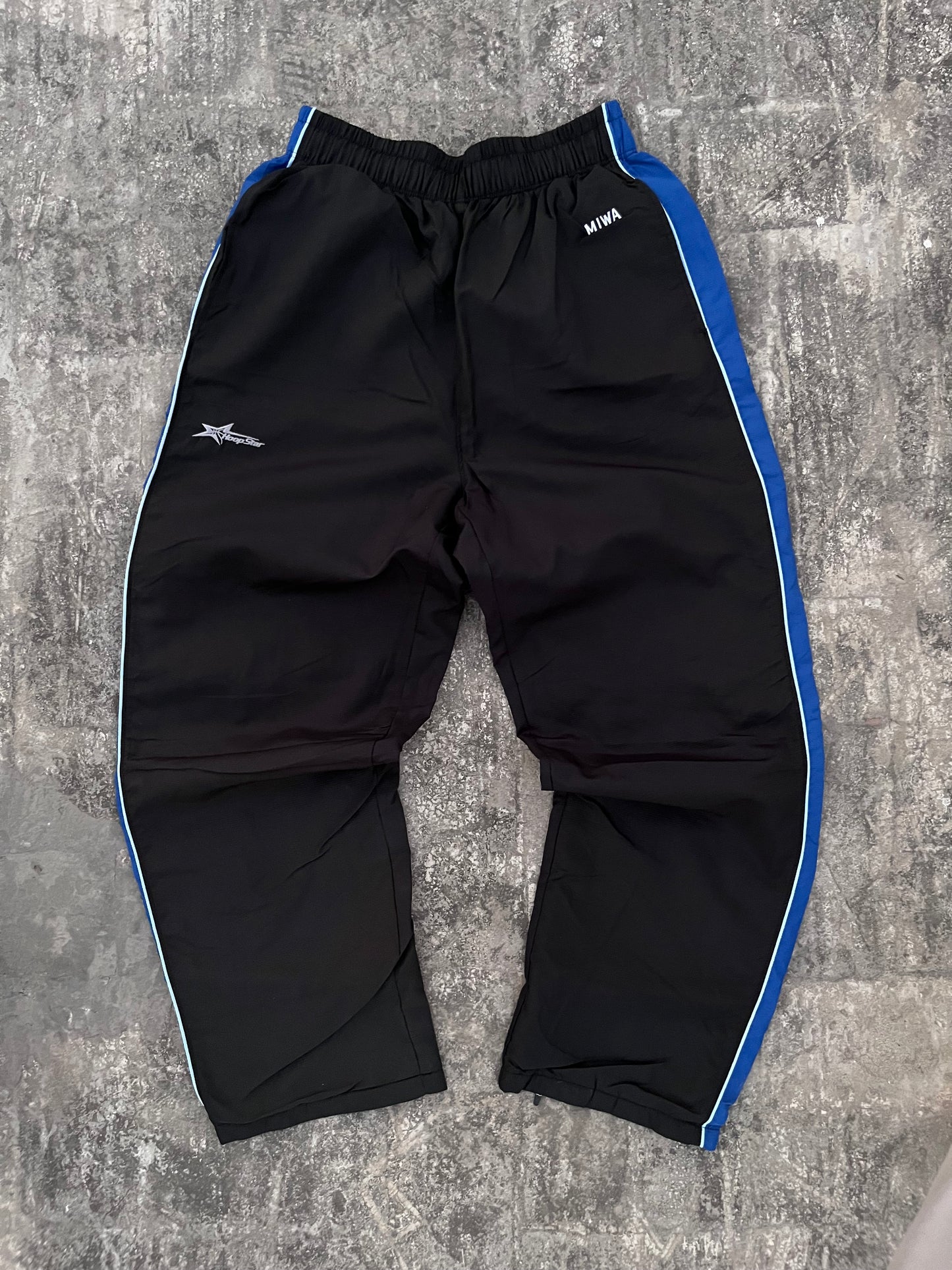 MIWA Black and Blue Trackpants (M)