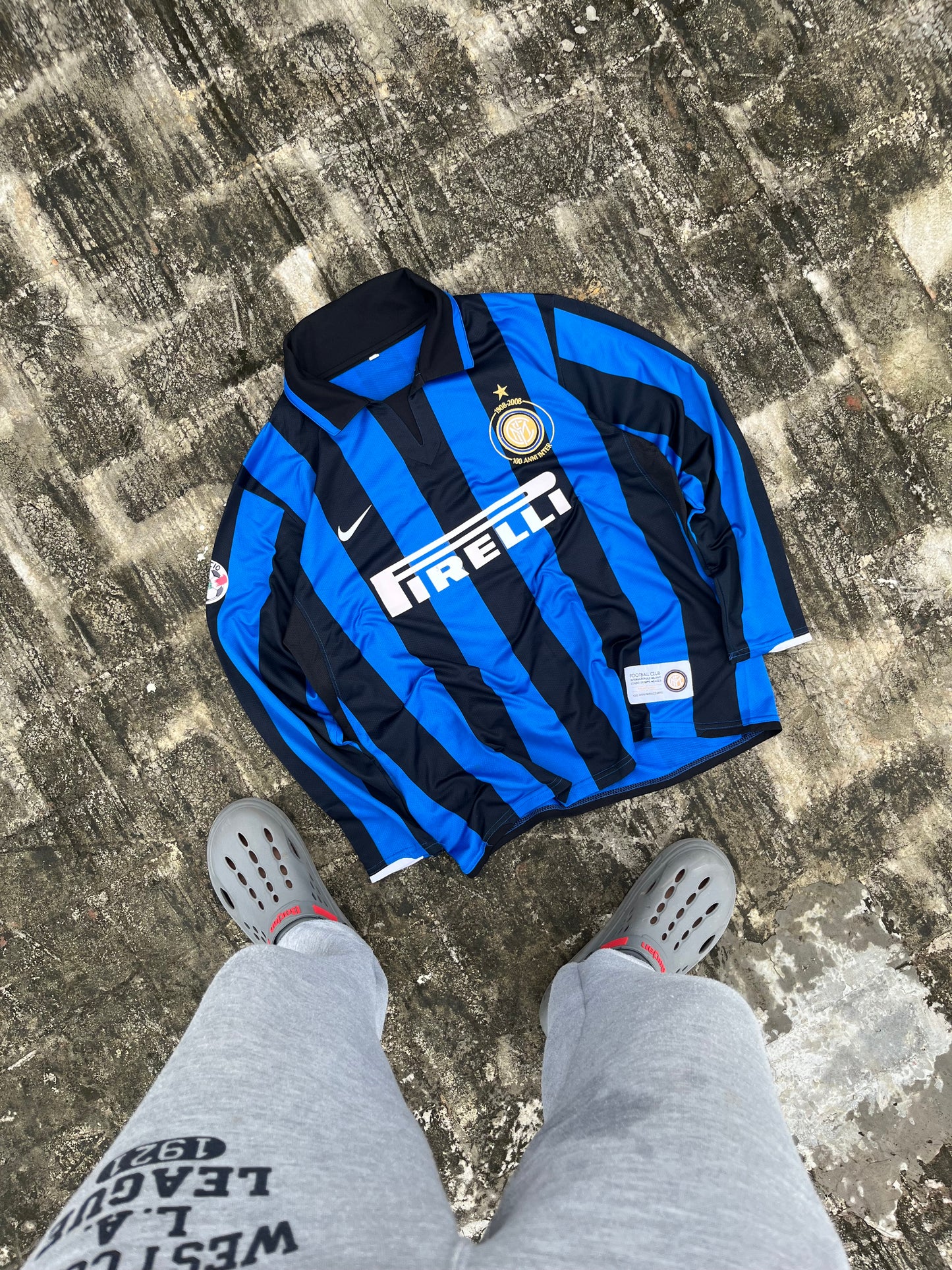 Nike InterMilan Football Club 1908-2008 100th Anniversary Pirelli Jersey Replica (M)