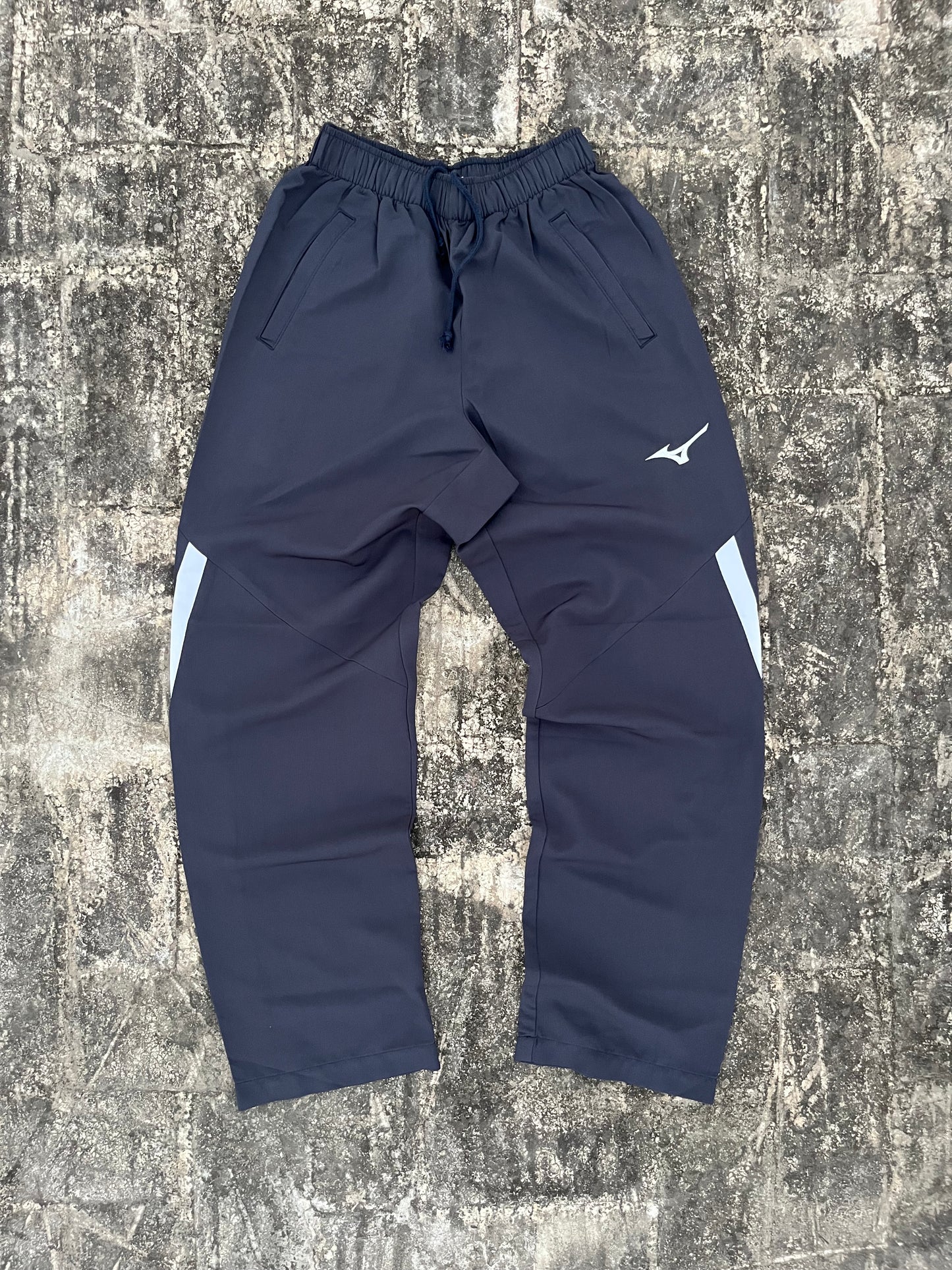 Vintage Mizuno Navy Blue Baggy Trackpants (S/M)
