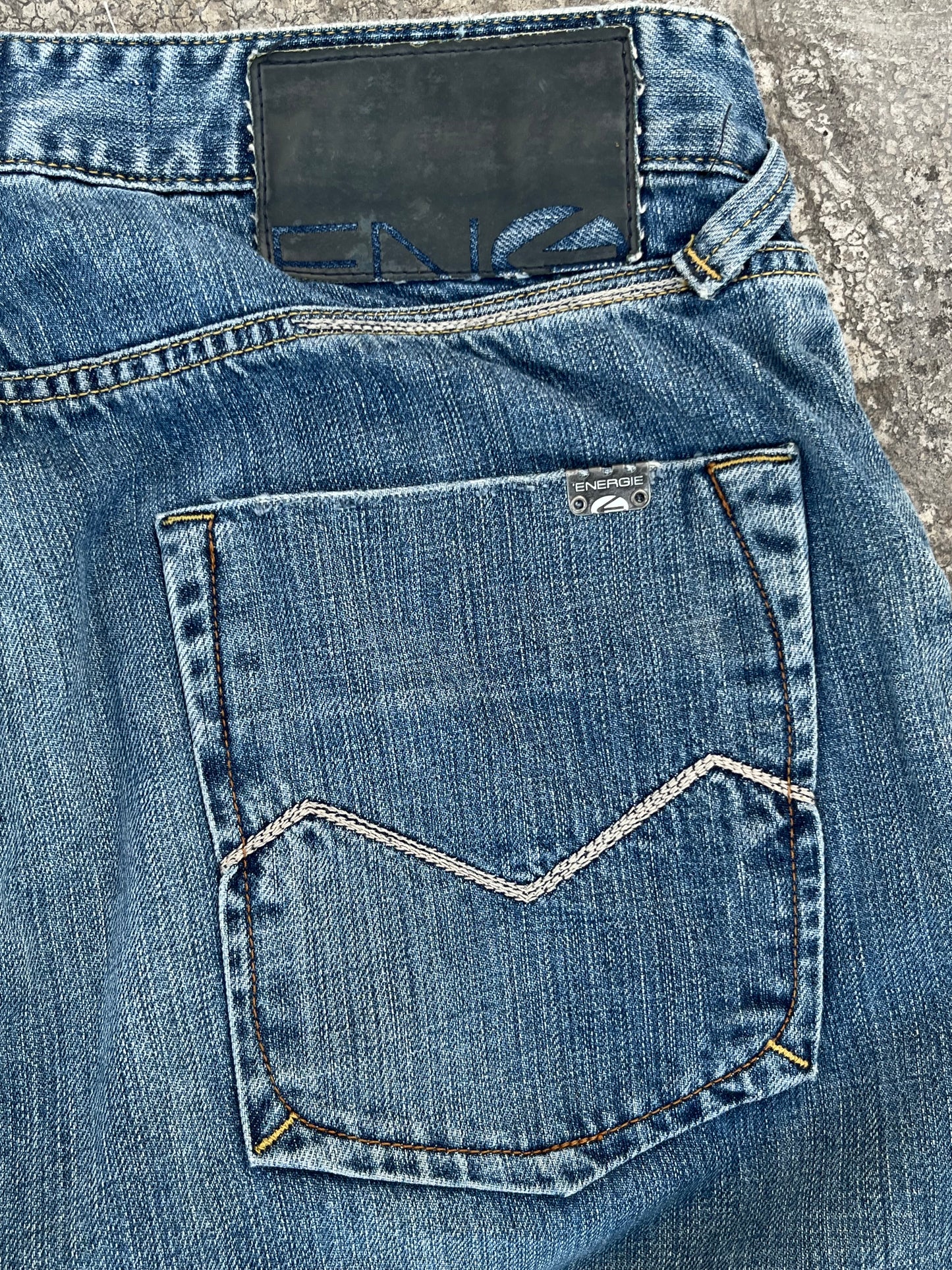 Energie Light Blue Denim Straight Fit Jeans (36)