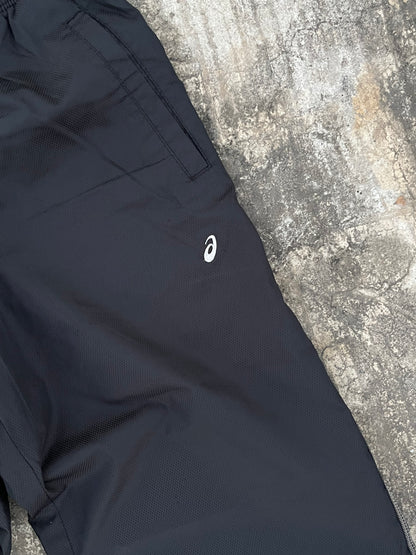 Vintage Black Asics Baggy Trackpants (S)